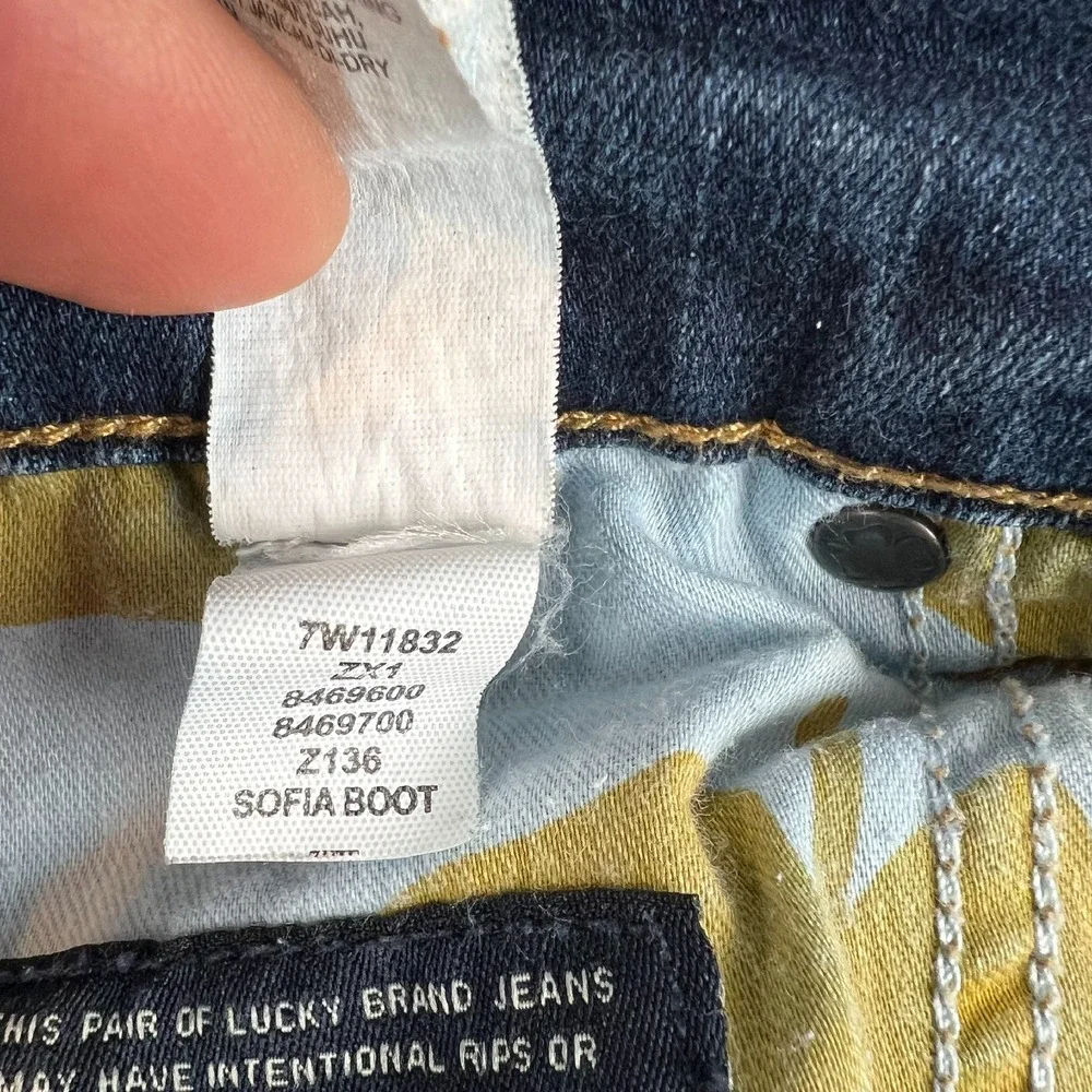 Lucky Brand Sofia Bootcut Jeans Dark Wash Denim Classic Style Womens 4‎ 27